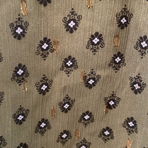 NWT Maison d’Amelie (Anthropologie) Green Crepe Blouse - Picture 4 of 9